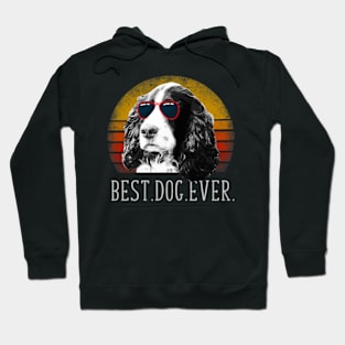 English Springer Spaniel Shirt Retro Best Dog Lover Ever Hoodie